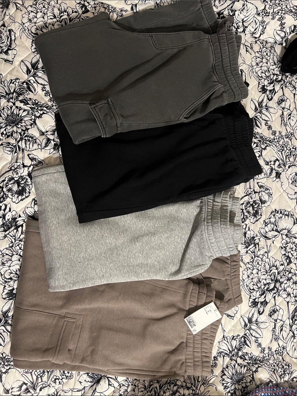 Bundle Kids Cozy Jogger Pants - Gray, Black, Light Gray, Brown